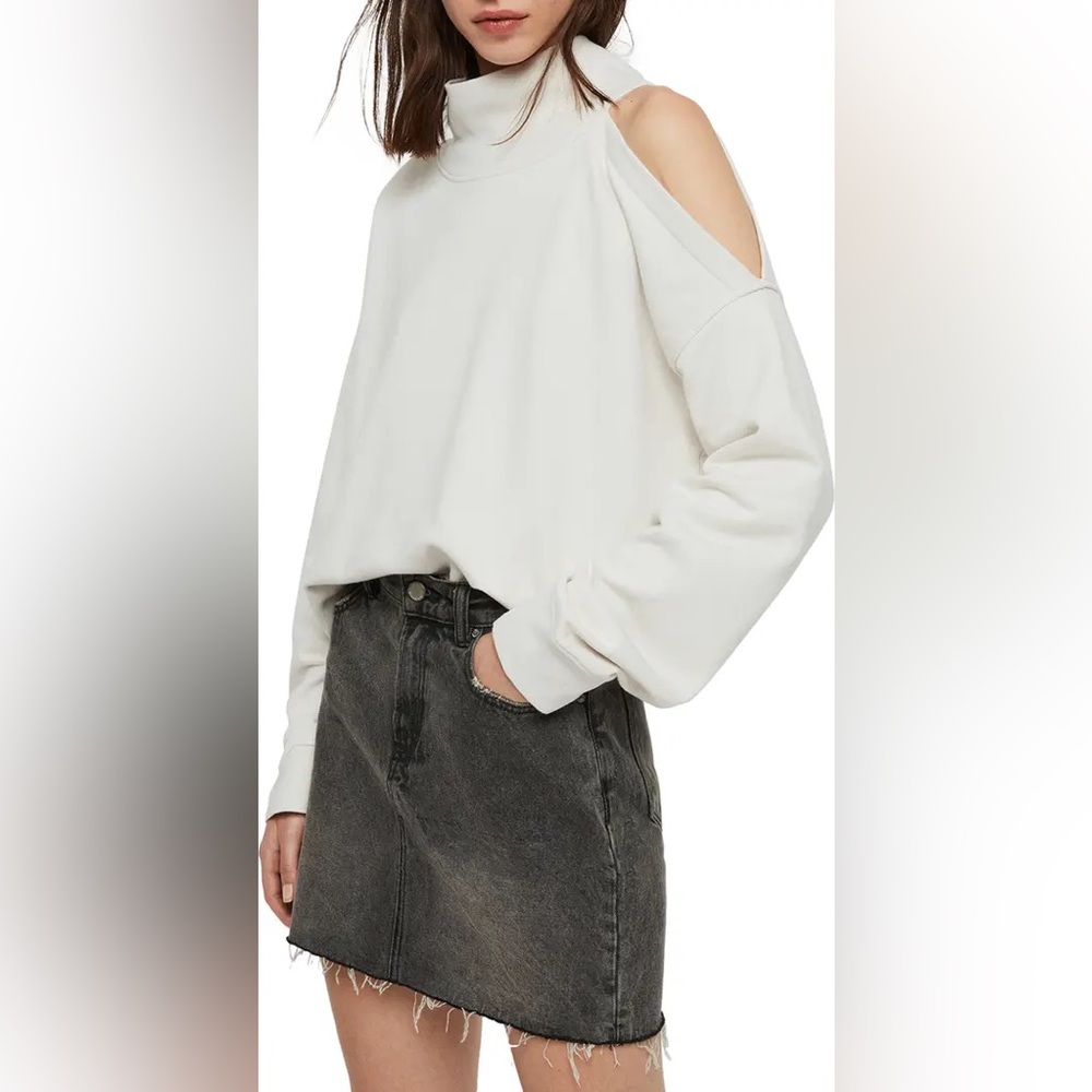 All saints one shoulder sweatshirt